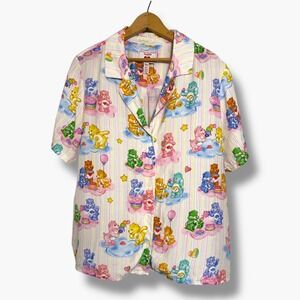 ModCloth x Care Bears Button Front Shirt‎ Rainbow Stripe XL